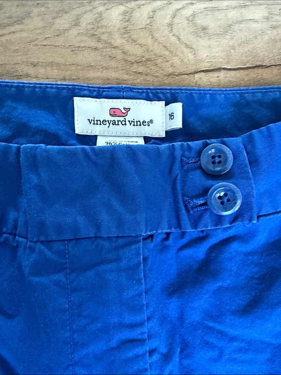 Vineyard Vines Pants - Vineyard Vines Bright Blue Button-Waist Shorts
